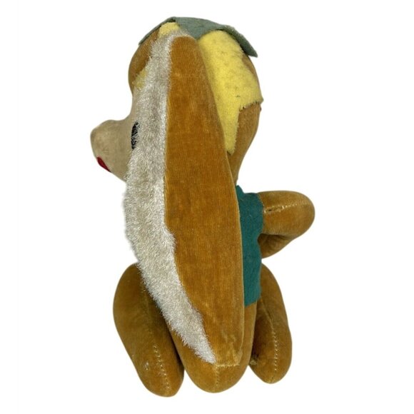 Vintage Squirrel Plush Stuffed Animal Toy Antique Stars On Head Vest Jointed - Picture 5 of 9